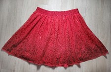 Cat  Jack Girls Red Sequins Skirt Size XL 14-16 Mini Tulle Layers Dance Pull-On