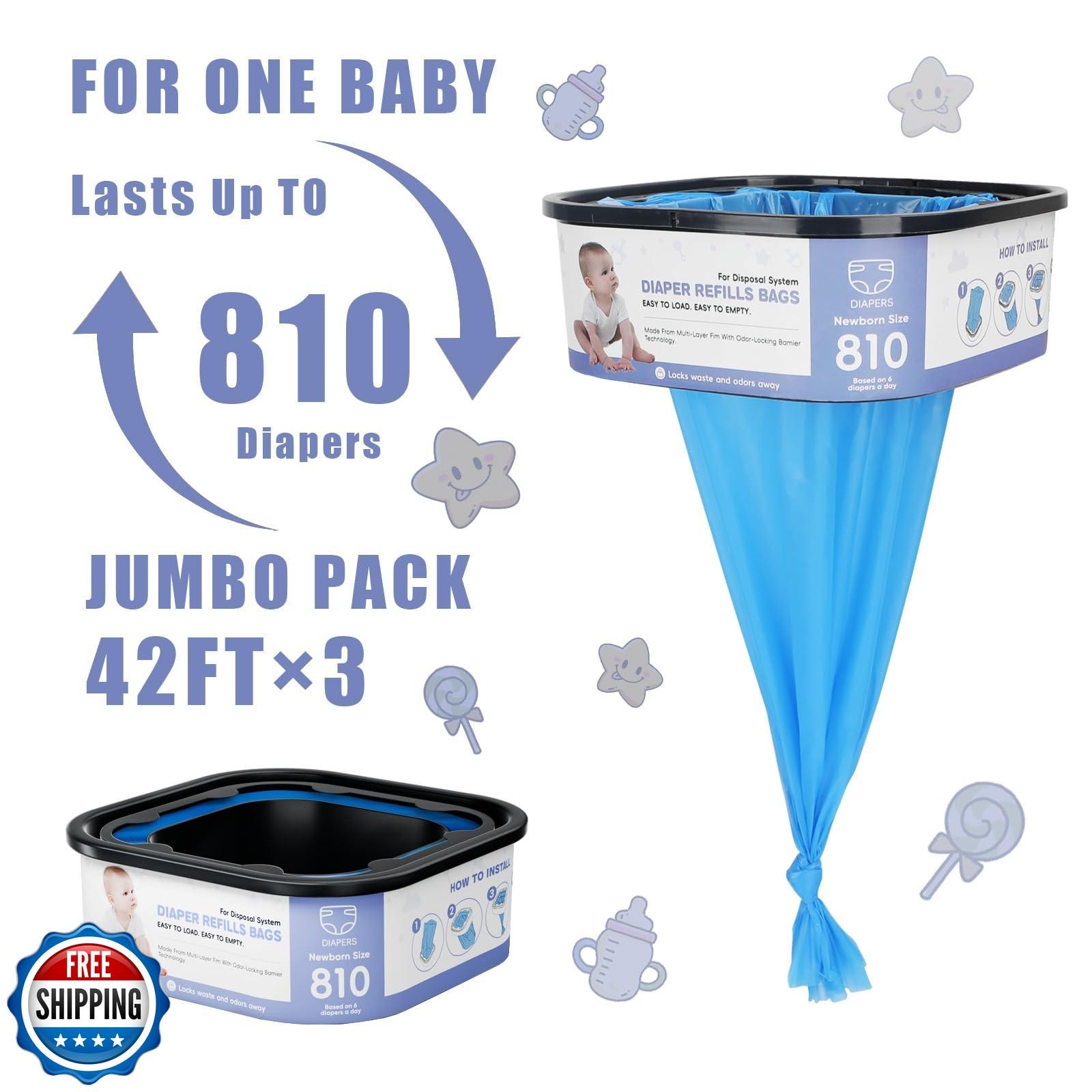 Square Refills Disposal Bags Refill Compatible with for Diaper Gen.ie Compact