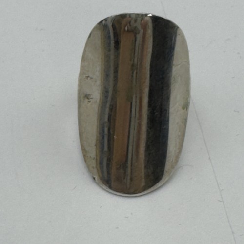 Sz 8 Sterling Silver 925 Modernist Brutalist Simple Style Ring Cocktail Vtg - Picture 5 of 12