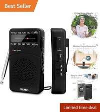 J-166 Portable AM FM Radio - Perfect Gift for Mom Dad, Lightweight Compact