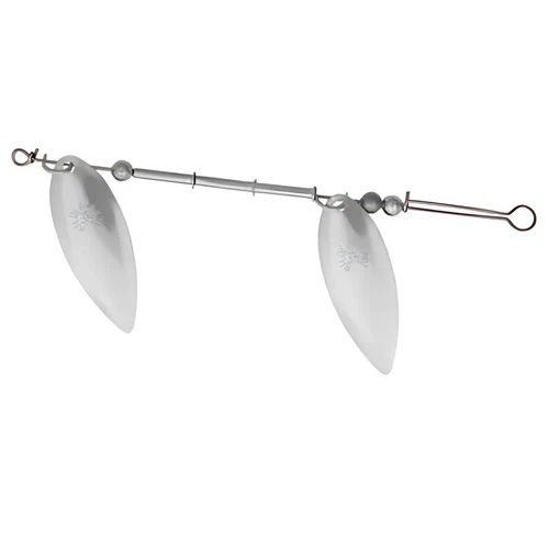 Hildebrandt 3.5SDN Slim Eli Spinner Double Blade Nickel 3.5" 2 Pack Fishing Lure - Picture 2 of 2
