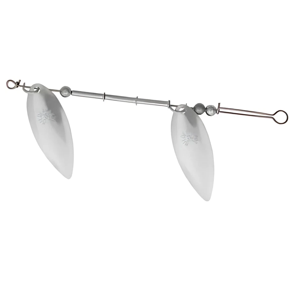 Hildebrandt 3.5SDN Slim Eli Spinner Doble Hoja Níquel 3.5" Paquete de 2 Señuelos de Pesca Foto 2 de 2