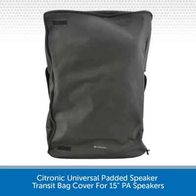 Protective Speaker Cover 15" PA Speaker Padded Transit Bag Universal Waterproof - Image 1 of 4