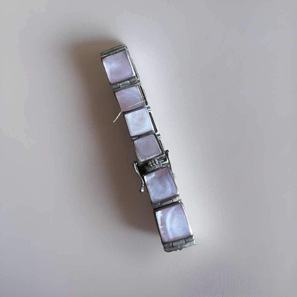 FAS Pink Mother of Pearl Adjustable Beaded Bracelet