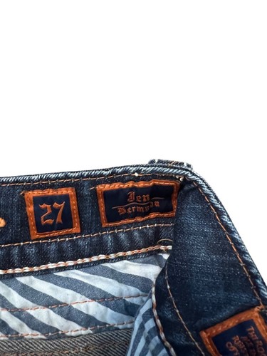 Rock Revival Womens Denim Shorts Size 27 Embroidered Pockets Dark Wash - Picture 4 of 8