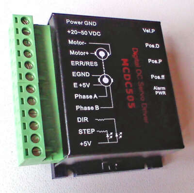 CNC Machine DC Servo motor drive Control by Pulse Dir driver Replace Step motor