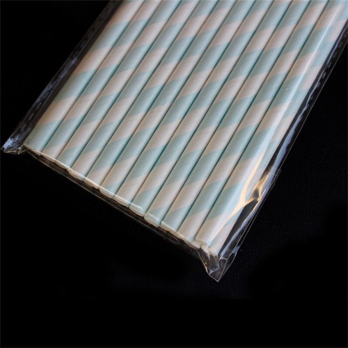 RETRO STRAWS DRINKING POLKA VINTAGE PARTY WEDDING BIRTHDAY *UK 25 STRIPE PAPER - Picture 16 of 27