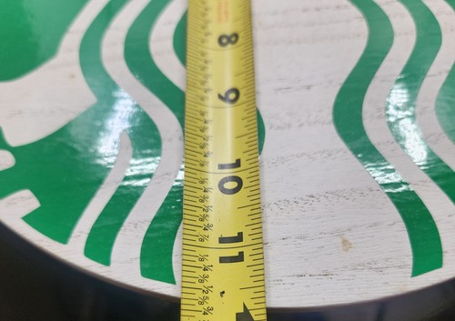 Starbucks Coffee Shop Hanging Wooden Sign Classic Logo Green White - 第 3/4 張圖片