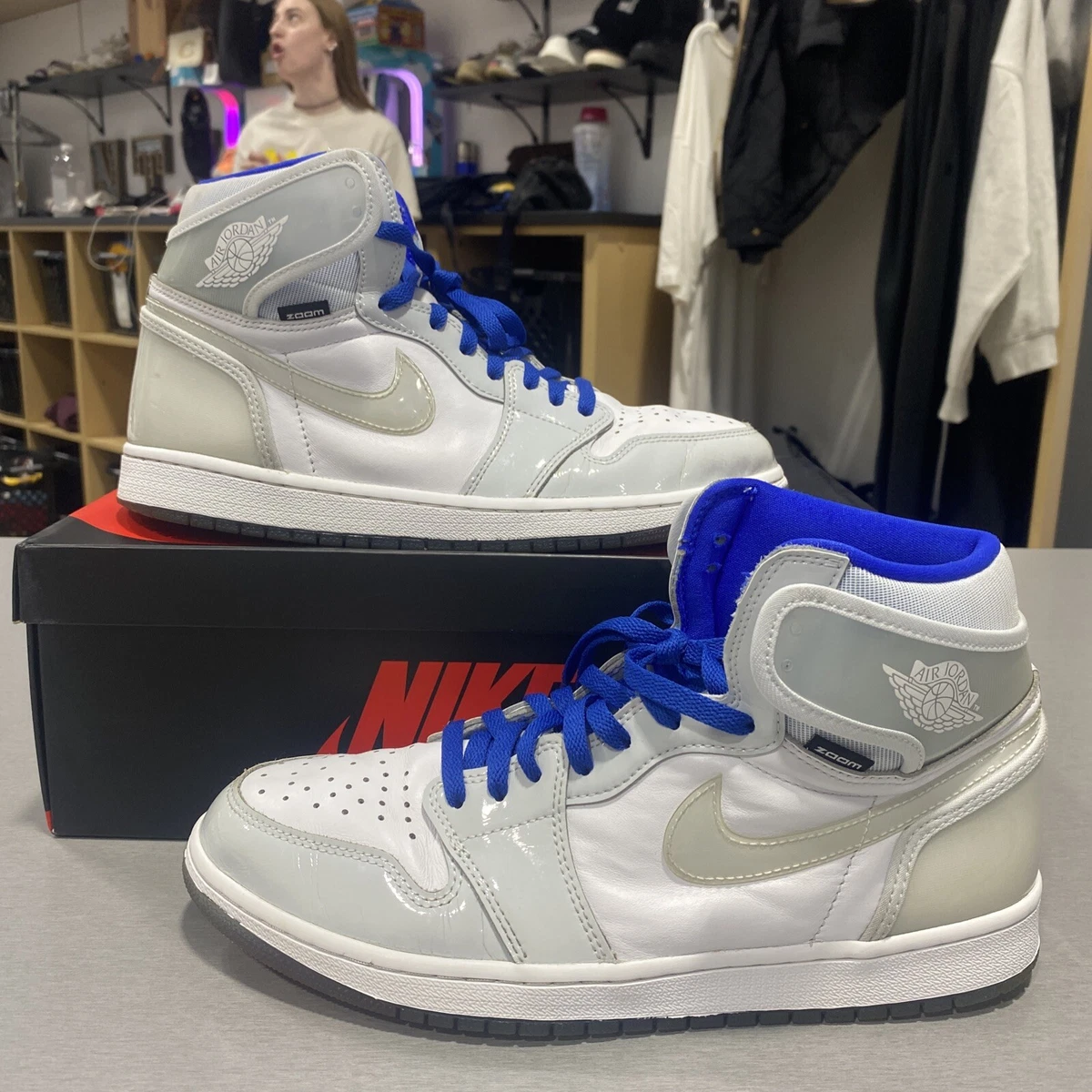 Size Jordan 1 High Racer Blue Used With Box