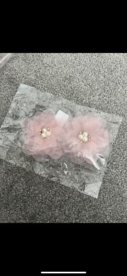 rosa Blume Haarkralle Clips