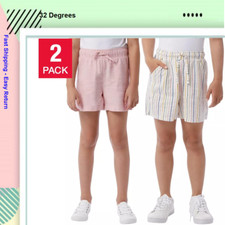 32 Degree Youth 2-Pack Linen Shorts, Multi, XS 5/6 