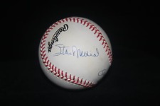 STAN MUSIAL, TERRY MOORE AND ENOS SLAUGHTER AUTOGRAPHED BASEBALL JSA CERTIFIED