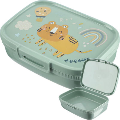 Curver Snap Box Behälter mit Teiler, 1.3L, Grün