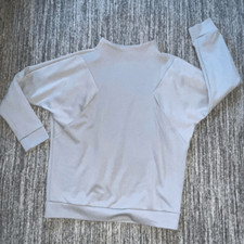 Reebok Size Large Speedwick High Neck Sweatshirt Gray Long Sleeve Athleisure