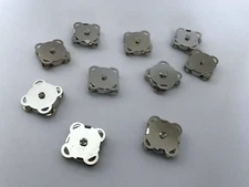10 set 3/4" Magnetic Snaps Buttons Silver Snap Closures for Purses Bags Clothes