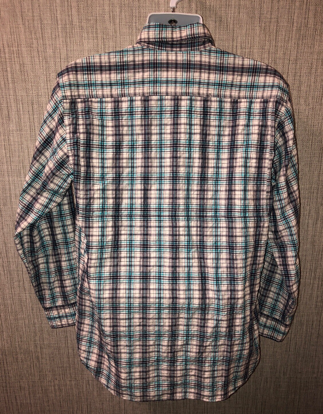 Orvis Trout Bum Mens Plaid Button Front Long Sleeve S… Gem
