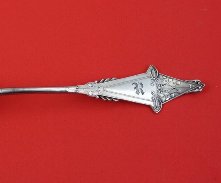 Coral by Knowles and Ladd Sterling Silver Berry Spoon GW Frosted BC 9 3/4" - Image 3 of 3