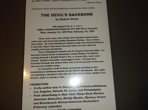 Vintage Large Paperback-ADV.READING COPY-THE DEVIL’S BACKBONE by Robet Greer - Picture 2 of 2