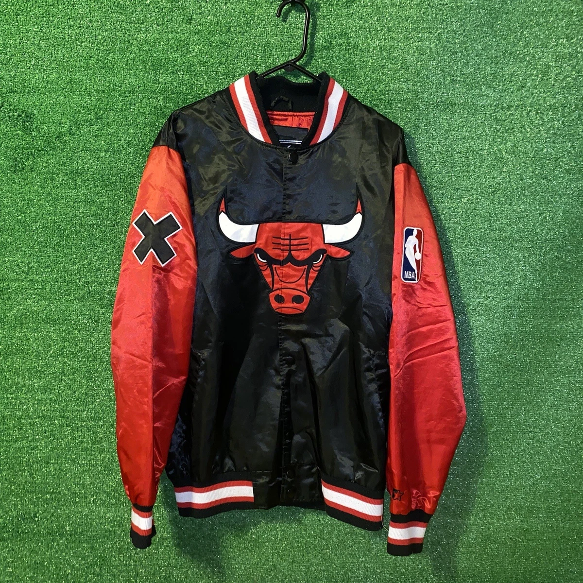 Chicago Bulls Leather Jacket  Vintage 90's NBA STARTER Jacket