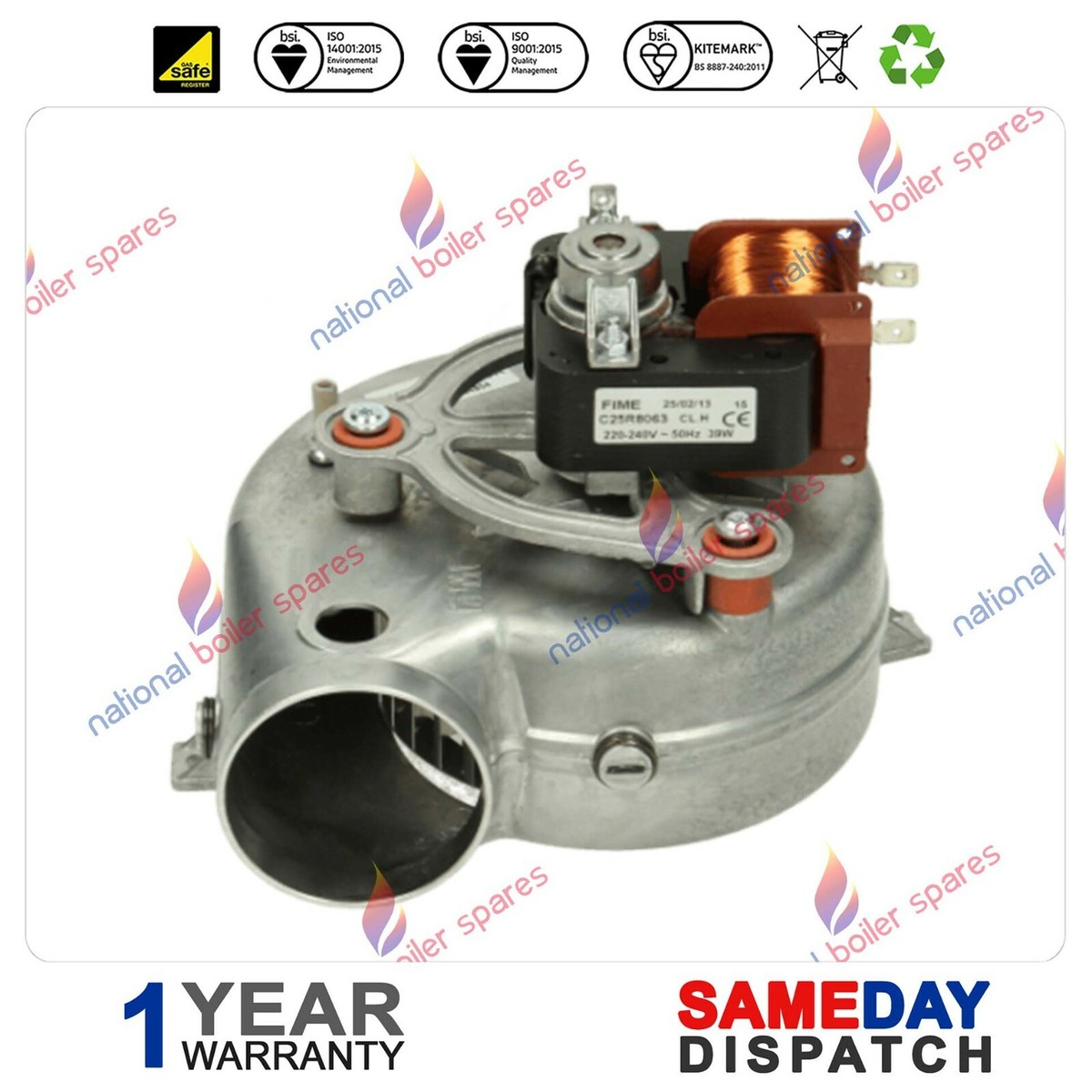 VOKERA COMPACT 24 SABER 24 OPTION BOILER FAN 10020793 UK