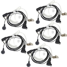 5x 2 Pin Handsfree Headset Headphones Compatible with Kenwood TK Series