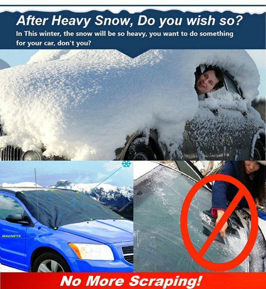 Car Window Front Screen Cover Windshield Snow Ice Frost Protector Tarp Sun Shade — 第 4/4 张图片