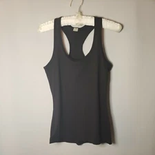 Sz S 90 Degrees by Reflex Racerback Workout Tank Top Solid Black New