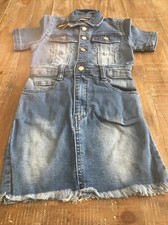 Fashion Nova Mini No Hesitation Girls Dress Size 4 in Medium Blue Wash