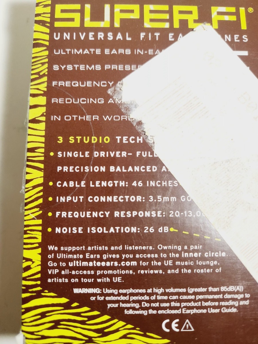 New! Ultimate Ears Super.fi 3 Studio Professional Earphones | eBay