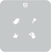 Vallejo Let 004 - Stencils - Lackierschabl - Petrol Spills - Treibstoff Spritzer