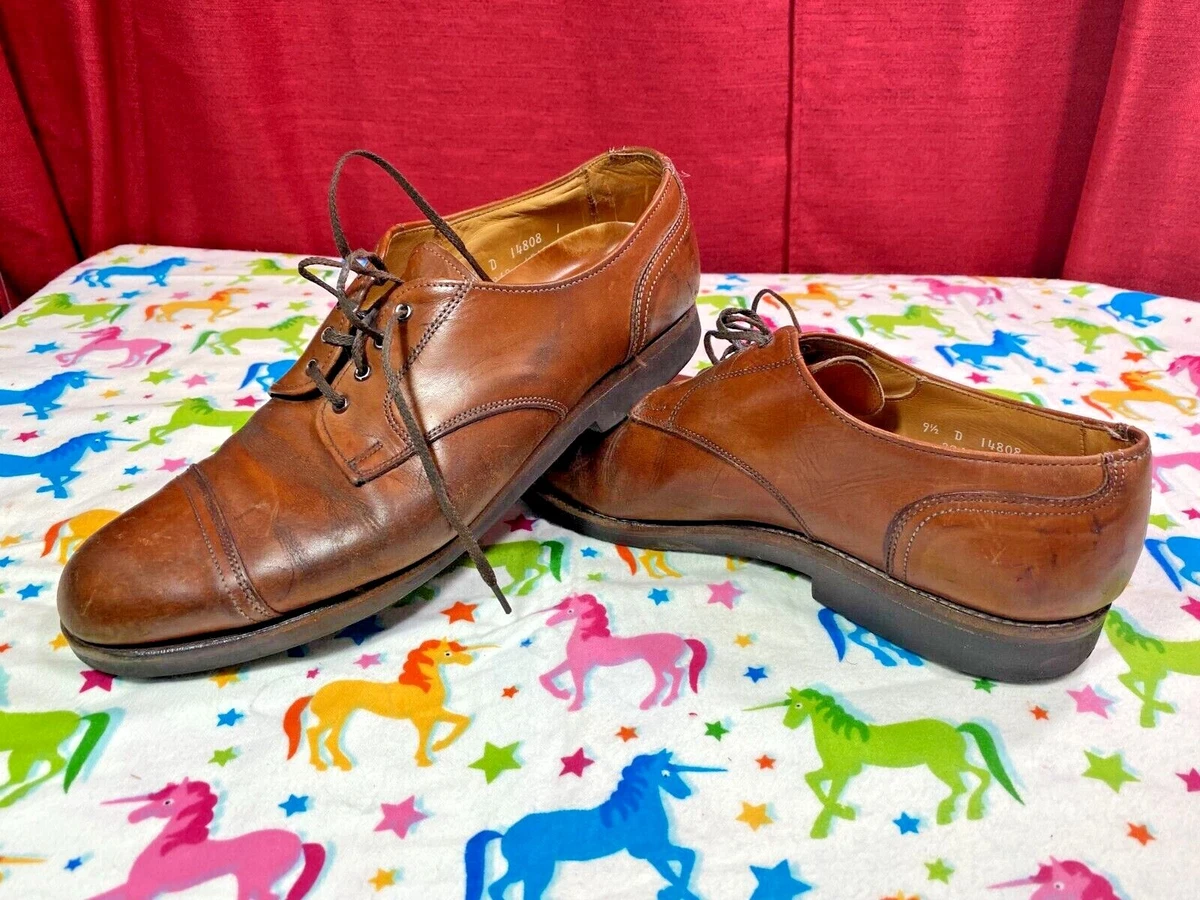 Allen Edmonds Cognac Cap Toe Leather Casual Shoes Sz. 9.5 D eBay