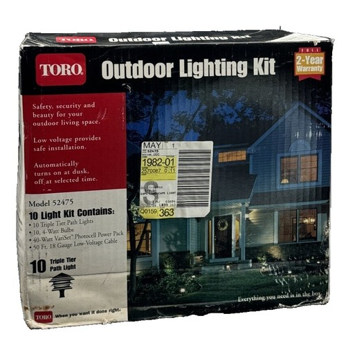 Mainstays Solar Powered Square Black Plastic LED Landscape Down Path Light 10 Lumens 6 Count