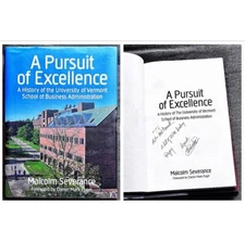 Signed Pursuit Excellence History University Vermont Business School M Severance