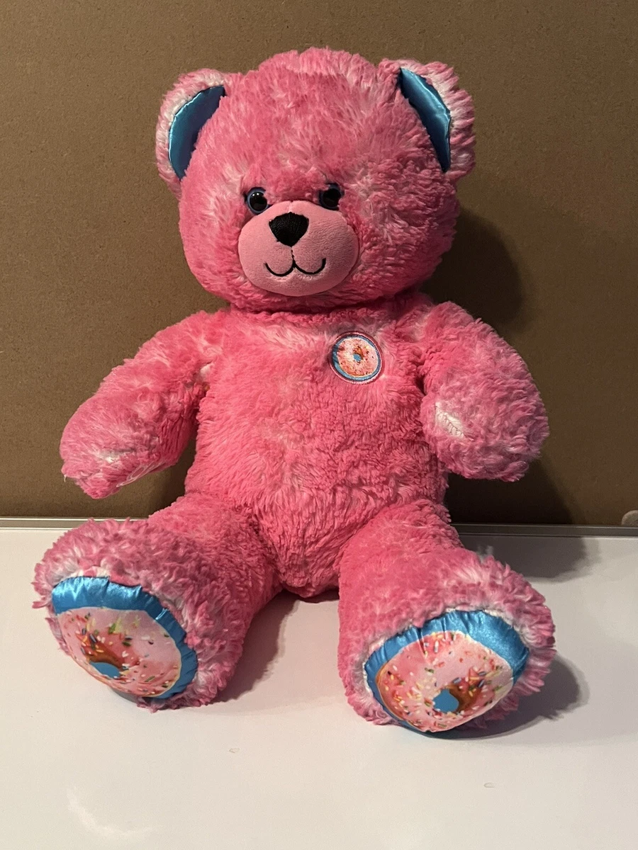 Build A Bear Donut Plush Teddy Pink Blue Sprinkle Rainbow Stuffed Animal Toy 16