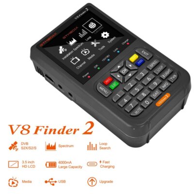 Profi Sat Finder GTMEDIA V8 Satelliten Messgerät SATFINDER DVB-S/S2/S2X 3.5'' LCD