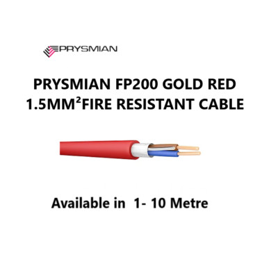PRYSMIAN FP200 GOLD ROT 1,5 MM² LSZH FEUERFEST ROT KABEL FEUERMELDEANLAGE