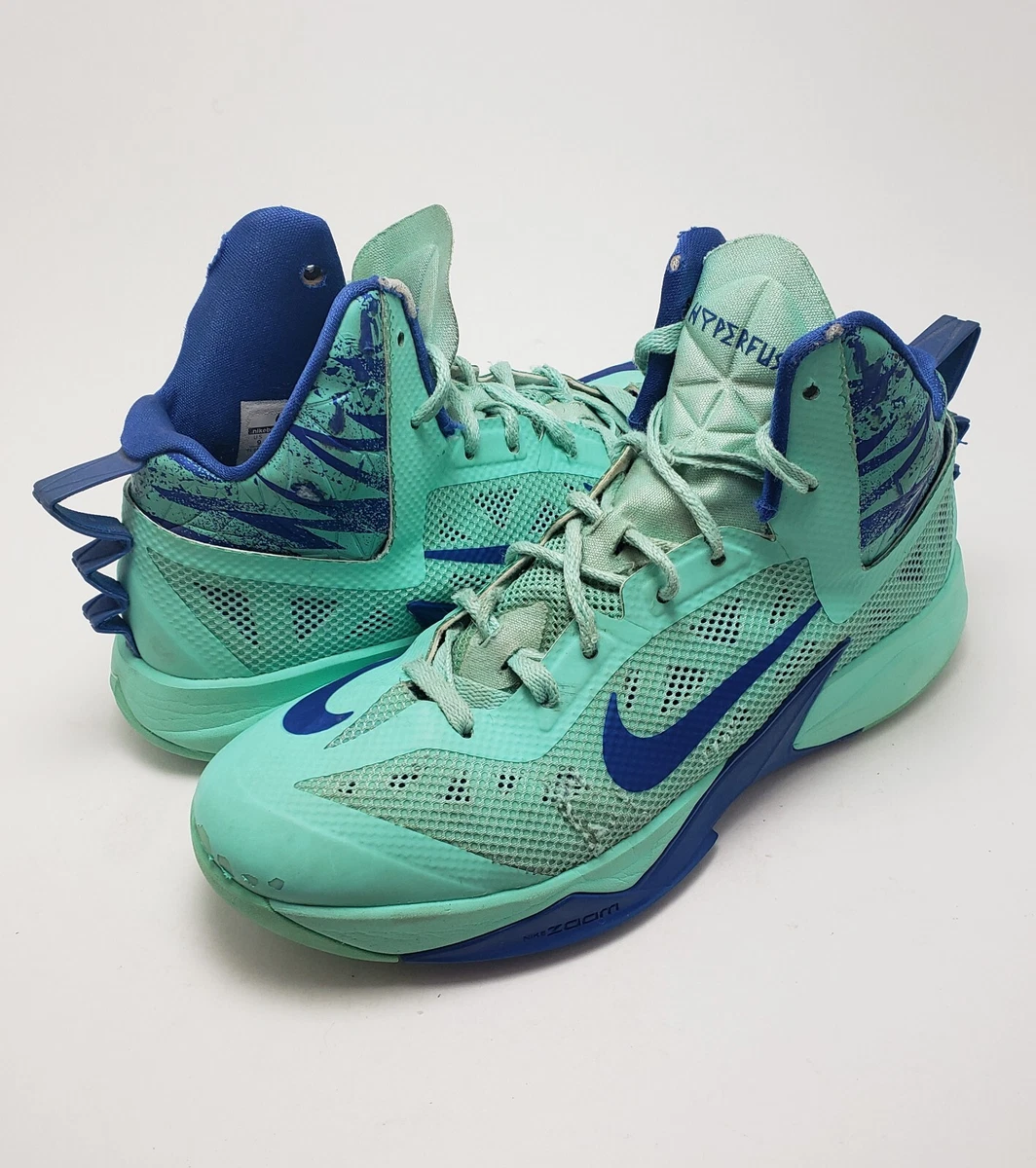 Parque jurásico desagüe de acuerdo a Mens Nike Zoom Hyperfuse 2013 Green Glow Game Royal 615896-301 Shoes Size 9  | eBay