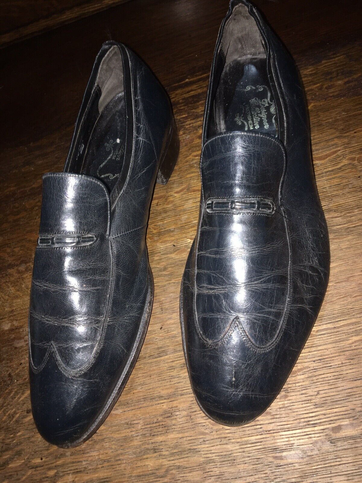 vintage florsheim designer collection black leath… - image 1