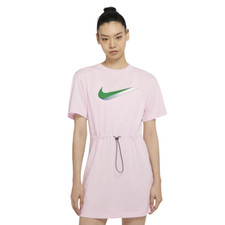Nike Sportswear Icon Clash Pink Drawstring Mini Women's T-shirt Dress Size M