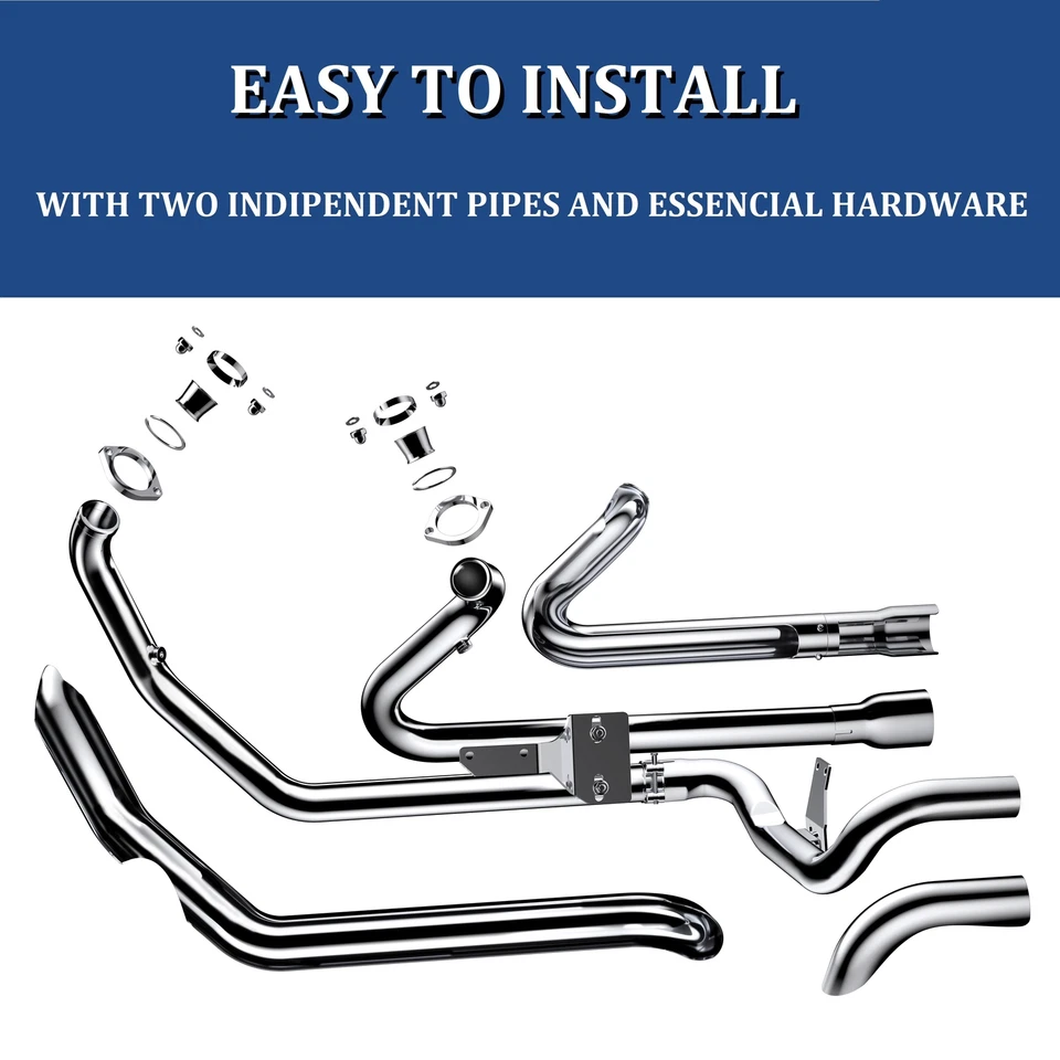 Escape doble independiente verdadero para Harley Touring 2017-up para silenciadores Harley Foto 4 de 4