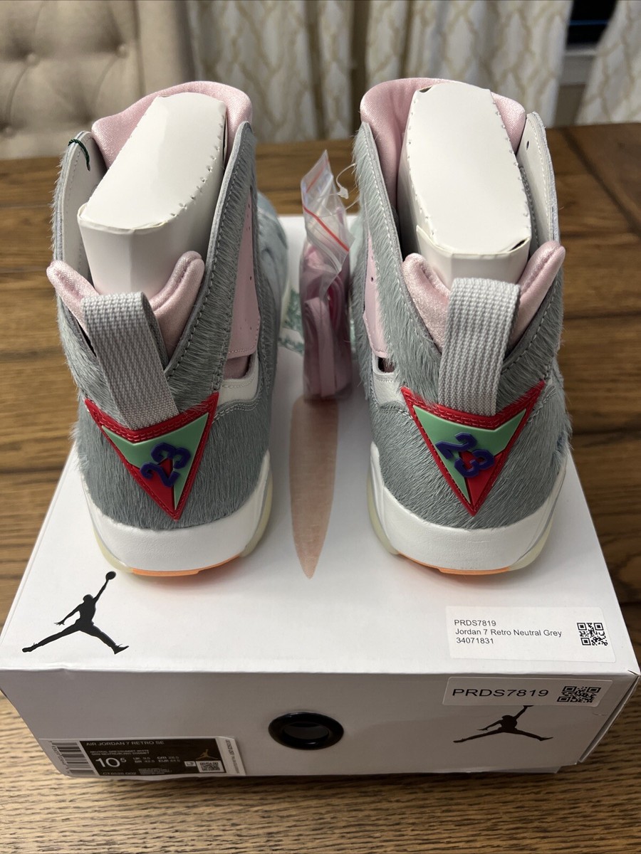 Nike Air Jordan 7 Retro SE Hare 2.0 Men's Sz 10.5 Gray Pink Nike Air Jordan 7 Retro SE Hare 2.0 Men's Sz 10.5 Gray Pink