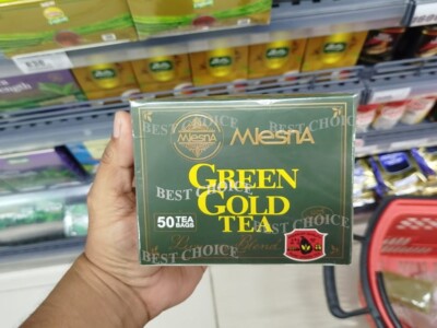 Mlesna Gold Green Tea - Luxury Blend in Tea 50 Bags 100g