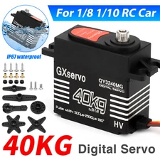 40KG Metal Gear Digital Servo 25T Arm High Torque Kits for 1/8 1/10 Scale RC Car
