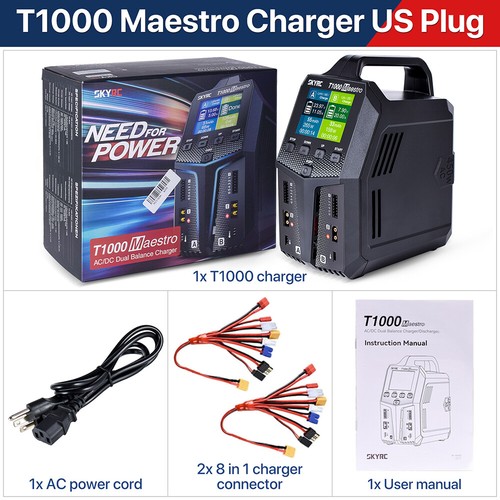 SKYRC T1000 RC Battery Charger for 1-6S Lipo Balance Charger/Discharger Maestro - Picture 28 of 31