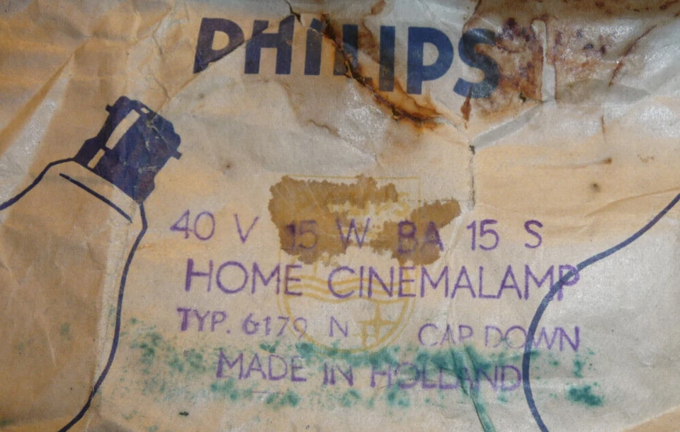 Bulb lamp A1/73 PHILIPS 40V 15W BA15s 6179 N Home Cinemalamp Cap Down ...  19 - Image 3 of 3