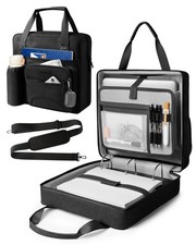 Upgraded 3 Rings Zipper Binder Organizer 3 Inch Zippered Binders with Strap L...