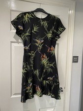 Warehouse Floral Bird Print Dress