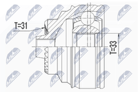 Gelenksatz Antriebswelle NTY NPZ-BM-021 FüR BMW 2Er Active Tourer F45 1Er F40 X1