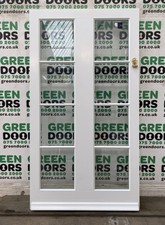 WIDE WOODEN BACK DOOR HERITAGE BARS EXTERNAL EXTERIOR TIMBER WINDOWS GLAZED