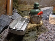 Oryginalne naczynia wojskowe NL INOX 2 sztuki i x kubek stal nierdzewna 400 ml nowe * 4833